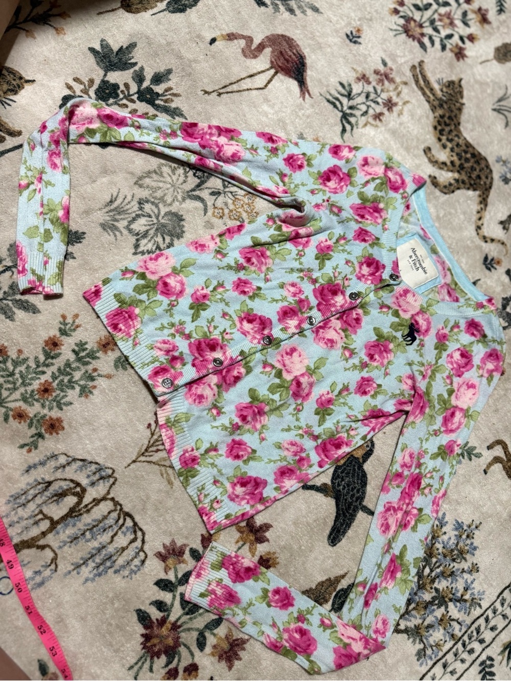 Vintage 2000’s Abercrombie and Fitch floral cardigan top s